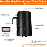 AZXJC Portable Outdoor Shower, Camp shower with 3 LED Lights, 4400mAh Battery Powered Camping Shower Pump for Hiking/Outdoor, Travel, Beach, Pet, Flowering, Waterproof &USB Rechargeable 2 Flow Mode