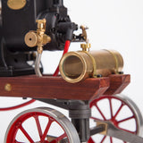 MechPuConToy Hit and Miss Engine Kit That Runs, HM-01 KIT Engine Model + Metal 4-SWheel Steering Flatbed Transport Cart + Accessory Triad + (CDI Igniter + Spark Plug) Kit
