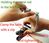SLMOZKA Fishing Line Spooler Silver Reel Winder Spool Tackle Winder spooling Station Winding System Ultimate Line (B-with Clamp)