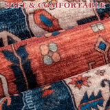 SERISSA 10x14 Washable Non Slip Boho Area Rug for Living Room