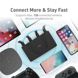 GL.iNet GL-AX1800(Flint) WiFi 6 Router -Dual Band Gigabit Wireless Internet Router | 5 x 1G Ethernet Ports | Up to 120 Devices | OpenVpn&WireGuard GL.iNet