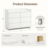 MAMAZING Keeva Pro 6-Drawer Baby Dresser with Changing Table, Easy Assembly
