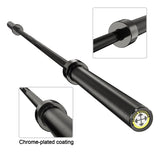 POWER GUIDANCE Olympic Barbell Bar, 7ft Strength Training Bar for Weightlifting, Home Fitness, 1200-Pound Capacity