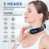 Auxoliev Neck Massager with Heat,10 Modes 50 Intensities,Cervical Massagerfor Home Office Travel Use