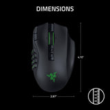 Razer Naga V3 Pro Wireless MMO Gaming Mouse with Swappable Side Plates