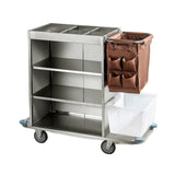 HYUIO Housekeeping Room Service Cart Guest Room Mouth Sanitation Service Trolley Cleaning Work Car
