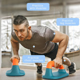 Dolibest Push Up Bars, Pushup Stands with Anti-Slip Soft Plastic Push Up Handles, Bottom Anti-Slip Pad, Strength Training Equipment Home Gym Fitness Body Building Muscle Training Workout (2PCS) Dolibest