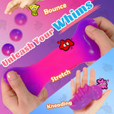 WATERELF Play Putty Slime for Kids, Fidget Sensory Artistic Therapy Putty Toys for Boys Girls Adults, Stress Relief Non-Sticky, 3.11 Inch 3.2 Oz – Purple-Pink