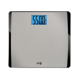 Eat Smart Precision 550 Pound Extra-High Capacity Digital Bathroom Scale, Extra-Wide Platform, Stainless Steel Body Weight Scale with Step-On Tech, Silver
