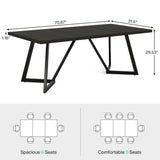Tribesigns 70.86" Conference Table, Modern Meeting Table with Metal Frame