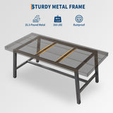 GarveeHome Industrial Dining Table for 6-8 People, 70.87" Long Large Kitchen Table with Sturdy Metal Frame