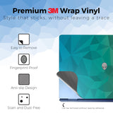 Laptop Skin Compatible with Alienware 16/16X Aurora (2025) - Blue Green Polygon - Premium 3M Vinyl Protective Wrap Decal Cover - Easy to Apply | Crafted in The USA by MightySkins