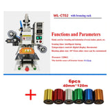 Embossing Machine, Pneumatic Multifunctional Heat Transfer Press Embossing Machine with Stand Foil Paper Optional for Leather Wood Stamping(Type 8)
