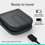 Logitech Mobi Fold Foldable Wireless Mouse with Quiet Click, Graphite
