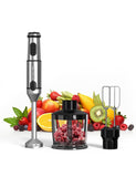 Immersion Blender Handheld GAVASTO Hand Blender,20 Speeds and Turbo Mode Hand Mixer, 3-in-1 Heavy Duty Copper Motor Stainless Steel