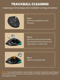 Ergonomic Wireless Trackball Mouse, Rechargeable Adjustable 0°/18° Angle