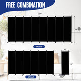 Room Divider and Folding Privacy Screens 8 Panel, 14.67 Ft Wide Partition Room Dividers