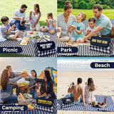 Custom Empire Shop Personalized Extra Large Picnic Blanket - Customized Outdoor Beach Blanket Waterproof Sandproof Portable Blankets - Foldable and Lightweight Mat for Camping, Park, Hiking, Patio