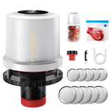Electric Mason Jar Vacuum Sealer Kit for Wide & Regular Mouth Jars, Automatic Jar Sealer for Canning and Food Storage, Includes Lids & Vcuum Bags
