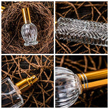 H&D HYALINE & DORA Vintage Glass Perfume Bottles Empty Refillable Sprayer Bottle Fine Mist Spray Bottles Set of 5