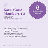 KardiaMobile 6L Max EKG Monitor, Includes One-Year KardiaCare Membership, FDA-Cleared Heart Monitor, Medical-Grade Results in 30 Seconds, Unlimited Recordings, Works with Smartphones and Tablets