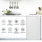 Antarctic Star Mini Compact Refrigerator with Freezer, 3.2 Cu.Ft. Single Door with Adjustable Thermostat,Removable Glass Shelves for Apartment/Dorm/Office,WHITE