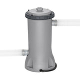 Bestway Steel Pro MAX 14' x 33" Round Above Ground Swimming Pool Set, 530 GPH Filter Pump, Tritech Puncture Resistant Liner, ClickConnect Steel Frame, Gray