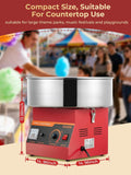 FOHERE Cotton Candy Machine Commercial, 1000W Cotton Candy Maker, Easy Use with 15 inch Stainless Steel Bowl and Sugar Scoop, Makes Hard Candy for Family Party, Fast Candy Production