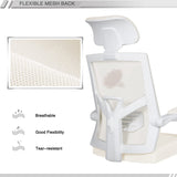 Mesh Ergonomic Office Chair with Footrest Home Office Desk Chair with Headrest and Backrest