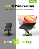 acer Laptop Stand for Desk - with 360 Swivel Base, Rotating Laptop Riser for Desk, Adjustable Computer Stand for Laptops
