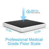 Helsevesen Professional Medical Bariatric Scale, Digital Bathroom Scales, Low-Profile Heavy Duty Bariatric Scale with Anti-Slip Rubber Mat (DR660W)
