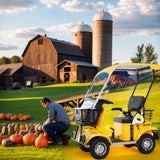 Electric Golf Cart Passenger Cruiser, with Extra Large Capacity Storage Trunk, 50-Mile Range (Yellow-800W60V30AH-Lithium)