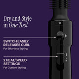 Hot Tools Pro Artist Hot Air Styling Brush | Style, Curl and Touch Ups (3/4”), Black