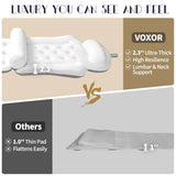 Full Body Bath Pillow for Tub, Thick Bathtub Cushion Mat with Neck, Back & Lumbar Support - Luxury Spa Bathroom Accessories, White
