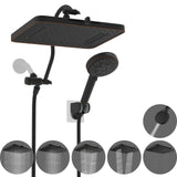 Hibbent cUPC Certified High Pressure 13'' Dual Shower Head Combo with 10-mode Handheld Spray, Rainfall 5-spray Shower Head, 12'' Adjustable Extension Arm, 71'' Hose, Shower Holder, Oil Rubbed Bronze