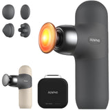 RENPHO Mini Thermal Massage Gun with Heat, Mothers Day Gifts, Portable Deep Tissue Percussion Massager with 4 Heads for Neck & Back Comfort, Ultra-Quiet for Home, Office & Travel, Carry Case