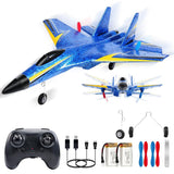 Fremego Su-27 RC Airplane,2.4GHz 2 Channel Remote Control Plane with Gyro Night Lights and 2 Batteries, Easy to Fly for Adults, Beginners and Kids Toy