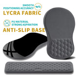 Hokafenle 2 in 1 Ergonomic Mouse Pad Wrist Support & Wrist Rest for Computer Keyboard Set, with Relieve Carpal Tunnel Pain Massage Bulge and Full Memory Gel Design (2In1 Set, Dark Gray)