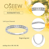 Oseew Custom gold Lab Grown Diamond Wedding Band For womens Stackable Bands and Wedding Rings Eternity Band Ring for women (rose gold)