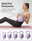 YOTTOY Soft Kettlebell,Kettlebell Anti-Slip Grip Weight for Home Workouts, Kettlebells Set Strength and Safety Guaranteed (Purple, 20 LB)