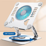 DTTLYQF Aluminum Alloy Stand with Cooling Fan for Laptop Inch Compatible with All Laptops