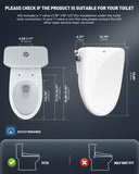 iliD Bidet Seat, Toilet Seat, Electric Elongated Ecoseat with Four Cleaning Modes, Adjustable Angle and Pressure, Remote Control, Slow Close Lid, Easy Installation, 2 Year Warranty
