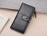 Men's Zipper Wallet Coin Purse Male Retro Hand Clutch Phone Bag Hasp Money Bag (Color : A Size : One Size)
