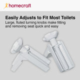 Homecraft Savanah Raised Toilet Seat, 2" High Elevated Toilet Seat Locks Onto Standard Toilets, Portable Assistance Commode Seat with Sturdy Brackets, Medical Aid for Elderly, Disabled, Limited Mobility