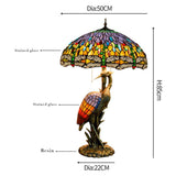 GAUUA Tiffany Table Lamp 18" Tiffany Style Large Table Lamp Dark