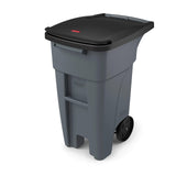Rubbermaid Commercial Products Brute Rollout Trash/Garbage Can/Bin with Wheels, 32 GAL, Gray, for Restaurants/Hospitals/Offices/Back of House/Warehouses/Home Rubbermaid Commercial Products