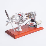 MechPuConToy Stirling Engine Model, 16 Cylinder Stirling Engine Model Swash Plate Glass Hot Cylinder Engine Model Kit
