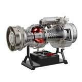 MechPuConToy Turbofan Engine Model Kit That Works, 1/4 Scale Metal Motor-Driven Military Helicopter Turboshaft Engine Model, DIY Assembly 4 Hours Build Your Own Turbofan Engine for Adults (470+PCS)