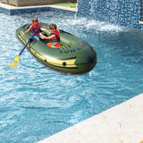 WSJYP Inflatable Boat Set, Kayak Fishing Boat, 2/3 Person Boat, Inflatable Explorer Boat with Paddle and Foot Pump and Safety Rope,Two-Person Boat WSJYP