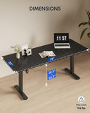 79x32 Inch Electric Large Standing Desk for Home & Office, Spacious Splice Board Desk with Cable Management & Organizer, Cup Holder & Hook